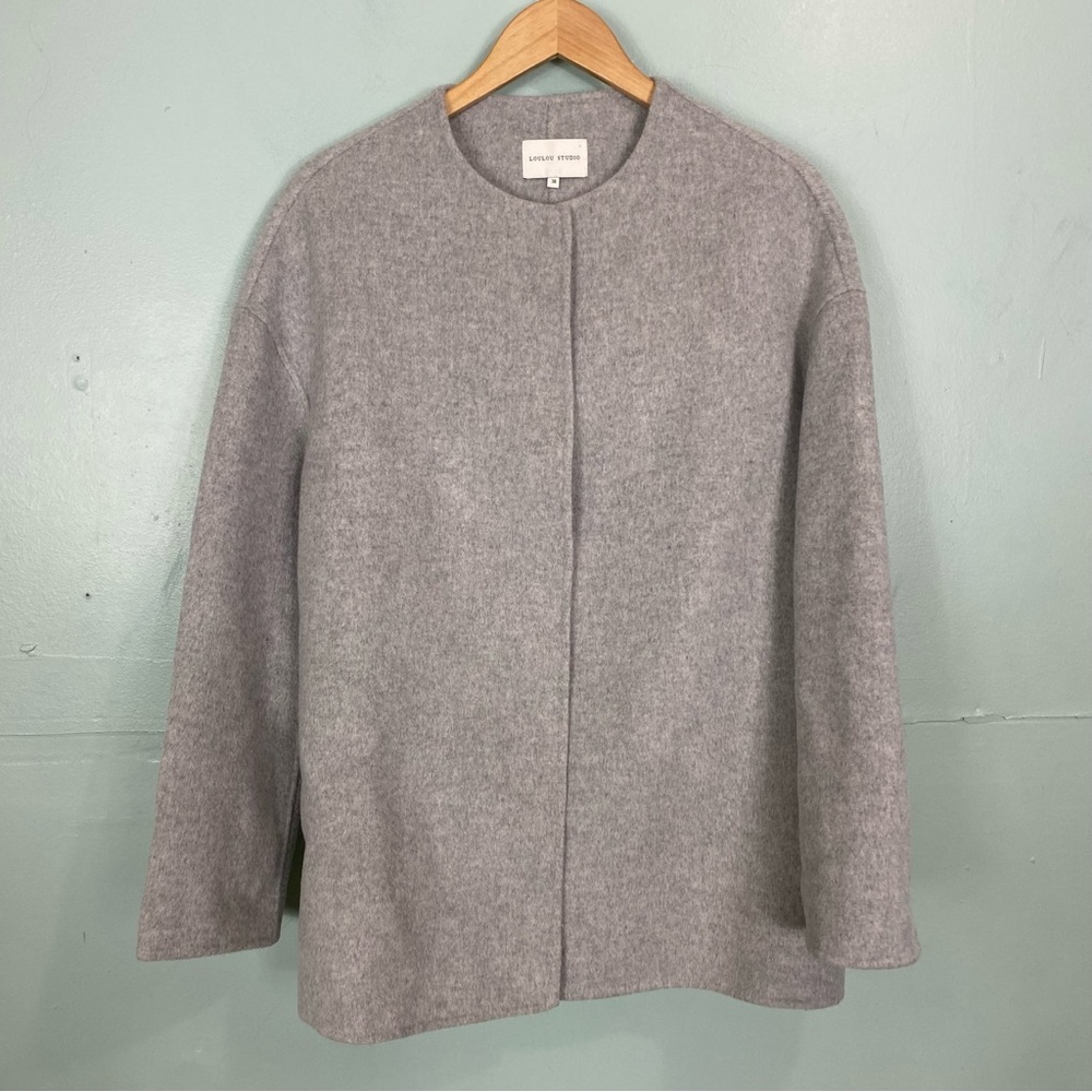 LouLou Studio Wool Cashmere Gray Coat Gio Size 6